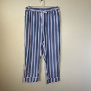 Gilligan & O’Malley Blue and Pink Striped Tencel Pajama Pants NWOT
